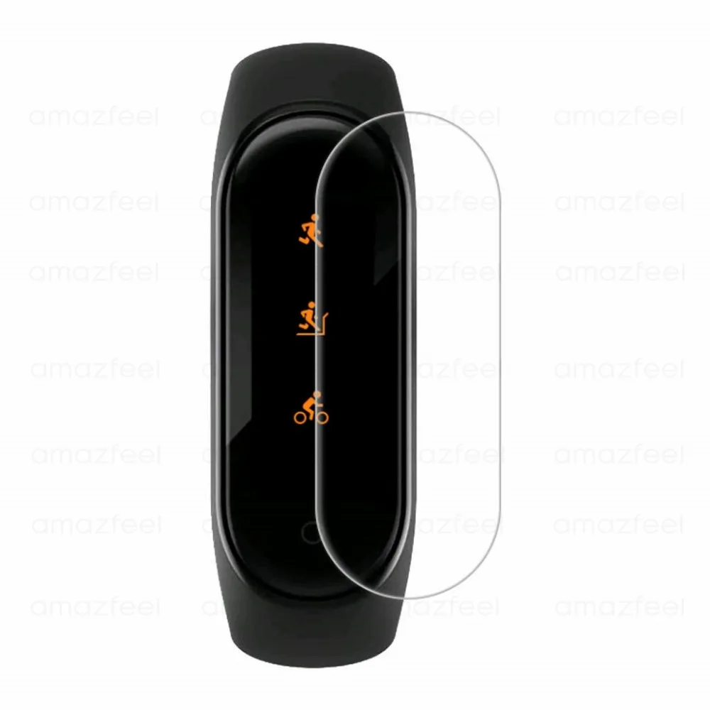 100 шт./упак. для Mi Band 4 Экран Защитная пленка для Xiaomi Miband 4 умный Браслет ультра тонкая устойчивая к царапинам мягкий пленка не закаленное Стекло