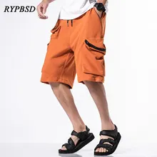 Летний личности хлопок Повседневное свободные шорты Для мужчин лоскутное карман плюс Размеры джоггеры Уличная шорты masculino по колено