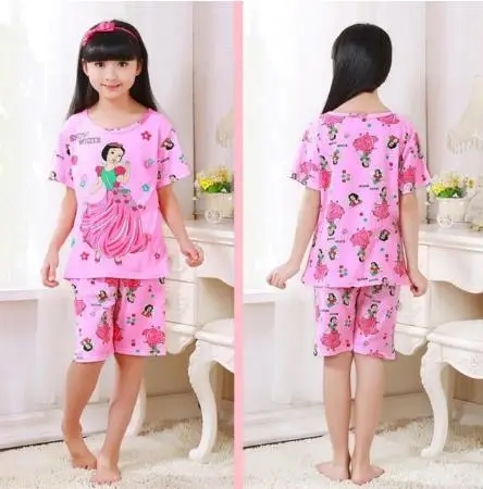 boys and girls fashion Sleepwear children's giftsNew Arrival Children's short-sleeved shorts suit cartoon cute pajamas - Цвет: style  15