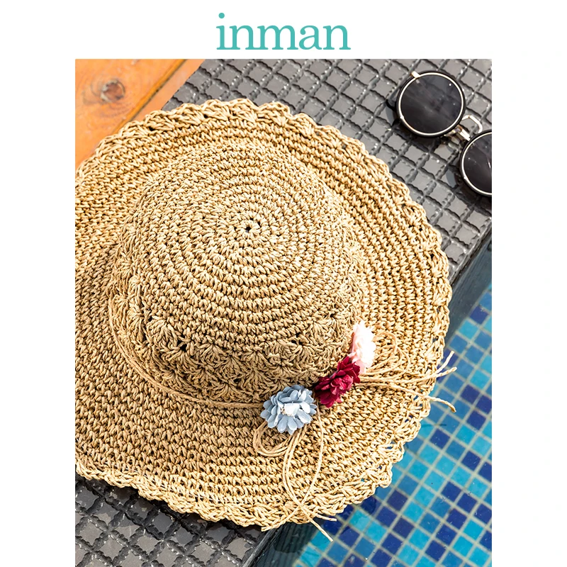 

INMAN 2019 Elegant Lady Flower Design Hat Sunlight-proof Holiday Female Unique Hat