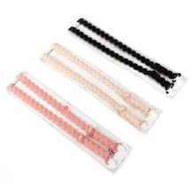 3 пары/партия, очень эластичные бретели для бюстгалтера Нескользящие регулируемый бюстгальтер сменные ремешки(черный+ кожа Цвет+ красный