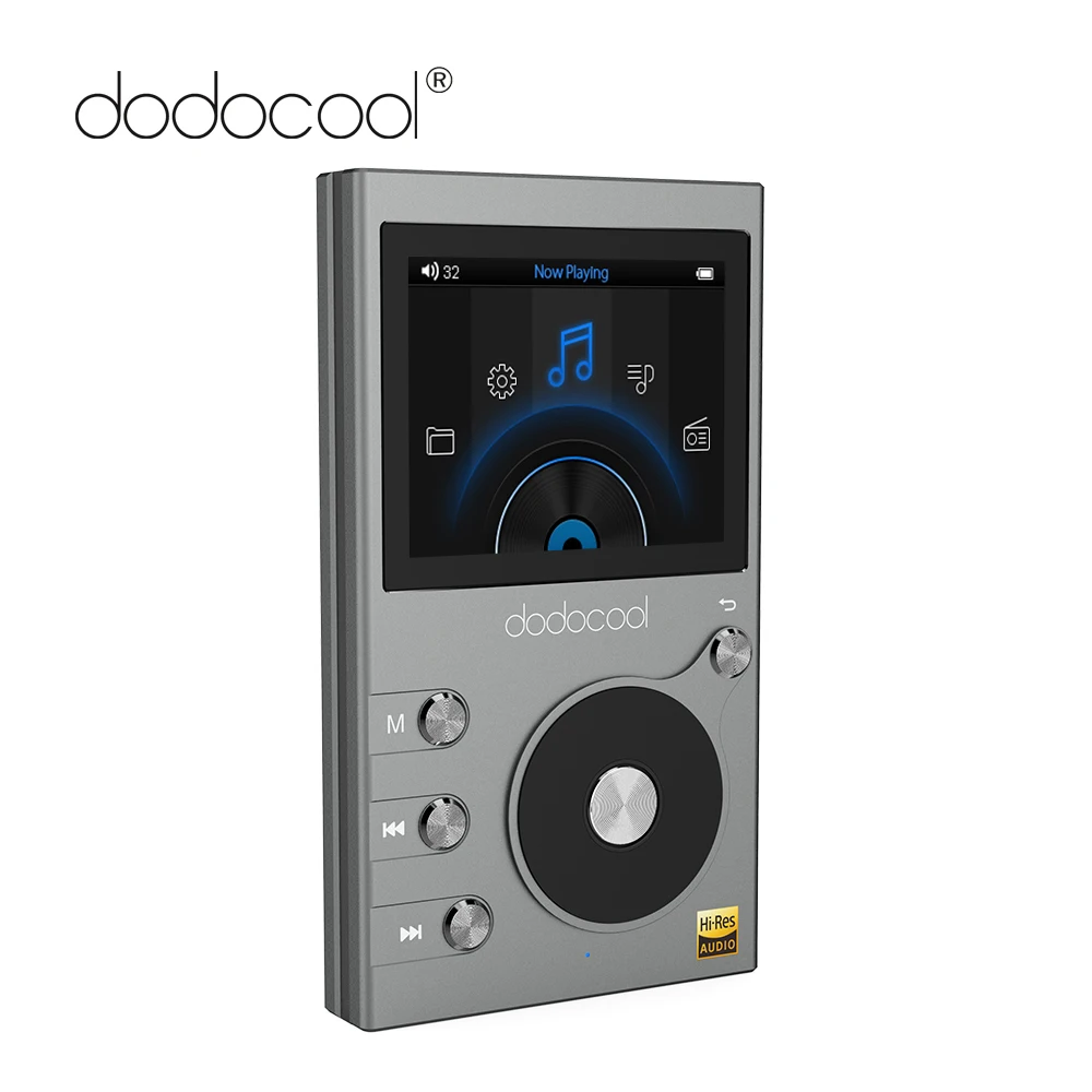 dodocool 8GB Mp3 Player High Resolution Audio Digital Lossless Sound Hi-Fi Music Player Support FM Radio Recorder TF card 256GB