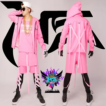 

2019 new DJ male costume singer personality trend coat European and American hip hop style men's fashion jacket