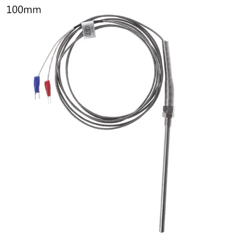 

2019 New K type Thermocouple 2m Cable M8 Thread Temperature Sensor Probe 50mm/100mm/200mm Measurement Analysis Instruments