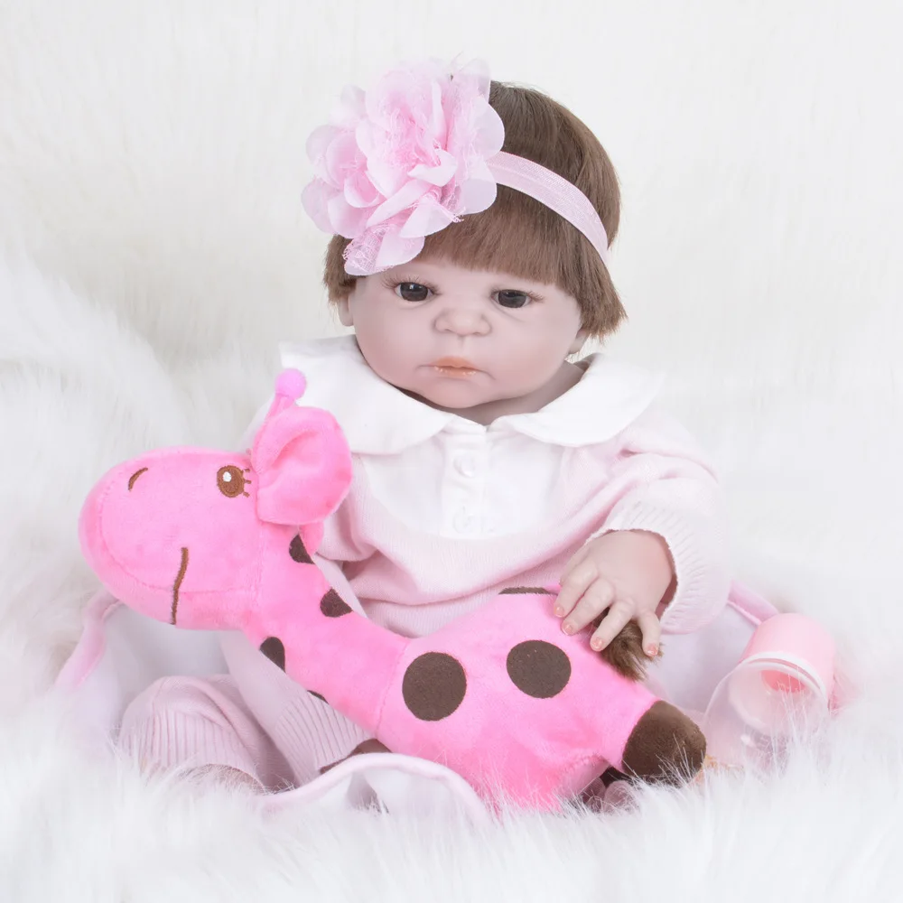

55CM 22Inch Full Vinyl Silicone Body Reborn Baby Doll New Mummy Training Brinquedos Kids XMAS Gift