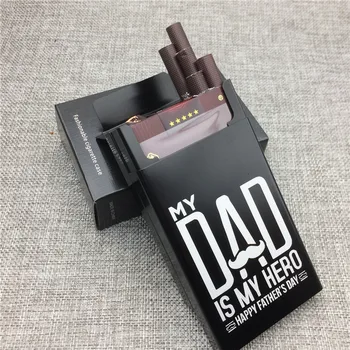 

LF031 Personalized Father's Day Gift for Dad Aluminium Alloy Cigarette Case Laser Carved Will Not Fade Cigarette Box Smoking Box