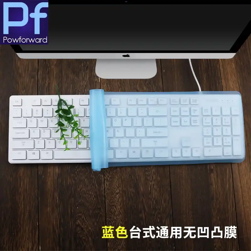 標準フルサイズ 101 キー Pc デスクトップ Pc 新ユニバーサルシリコーンデスクトップコンピュータのキーボードカバースキンプロテクターフィルム 44 14 センチメートル Laptop Skins Aliexpress