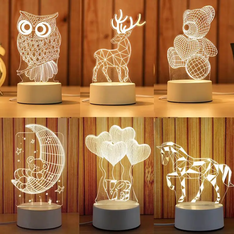  Creative Cartoon led Lights Bedroom European Flexible Birthday Gifts Led Lamps Moderne Table Lamps  - 33001255999