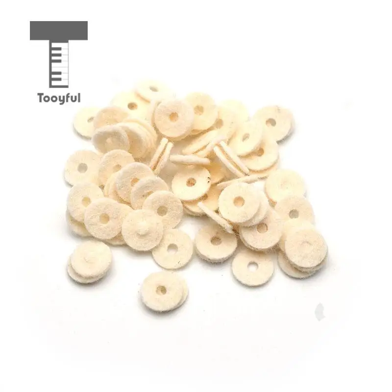 10pcs Safety Felt Guitar  Strap Block Lock Saver Washer for Acoustic Electric Guitar Bass Parts Accessories Light Yellow
