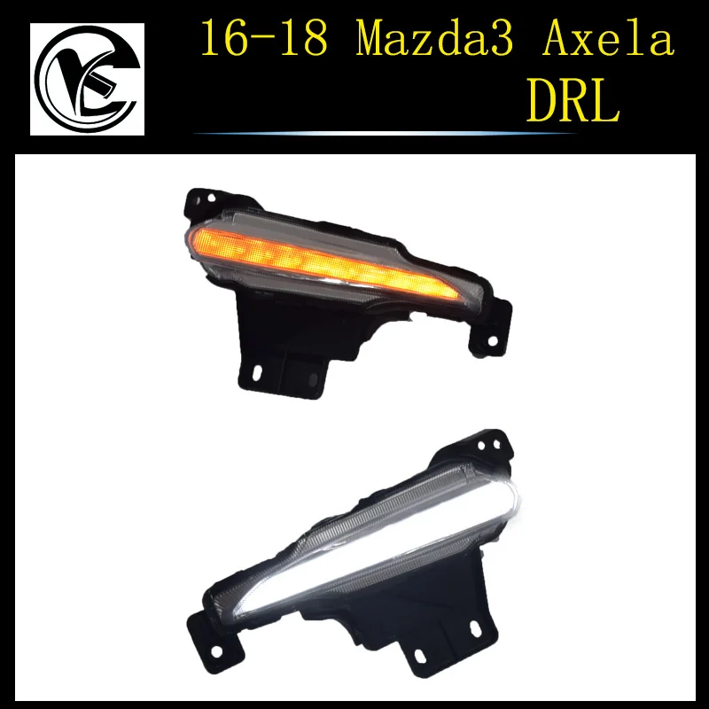 QINYI LED Daytime running lights for Mazda 3 2017 2018 mazda3 DRL with