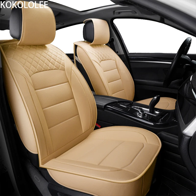 

[KOKOLOLEE] PU leather car seat cover for Dodge Avenger 2008 2009 seat covers set custom seat cushion supports auto accessories