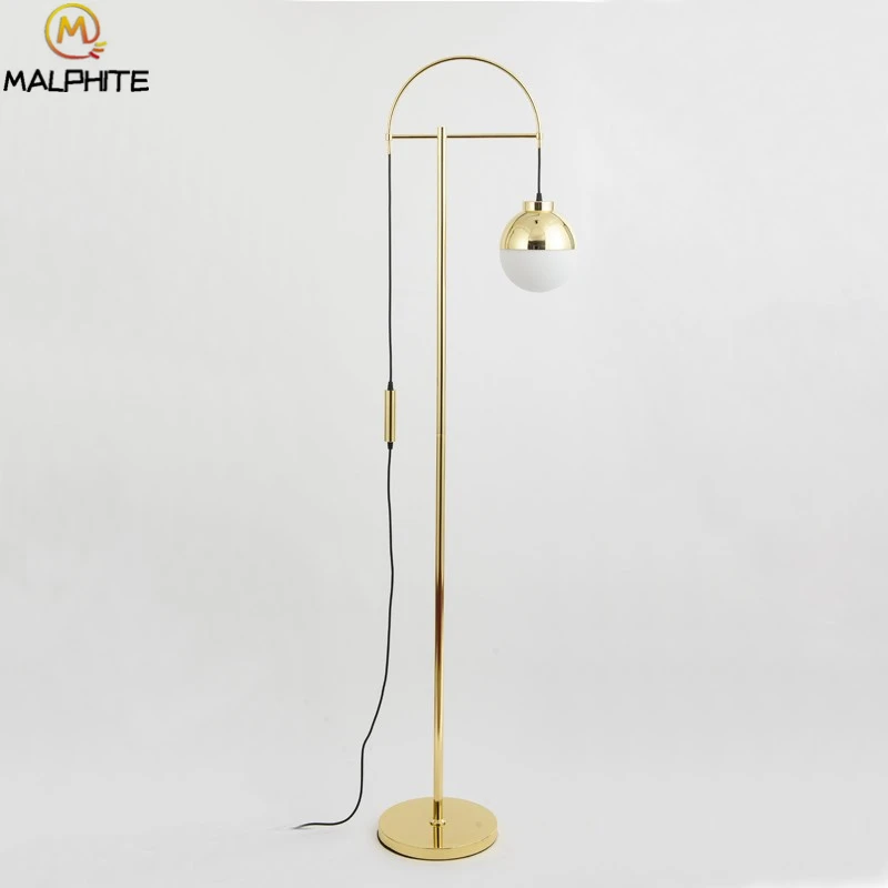 Nordic LED Floor Lamp Eye-protective Gold Floor Lamps For Living Room Modern Floor Lighting Luminaire Home Study Bedside Decor