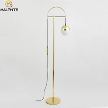 Nordic LED Floor Lamp Eye-protective Gold Floor Lamps For Living Room Modern Floor Lighting Luminaire Home Study Bedside Decor