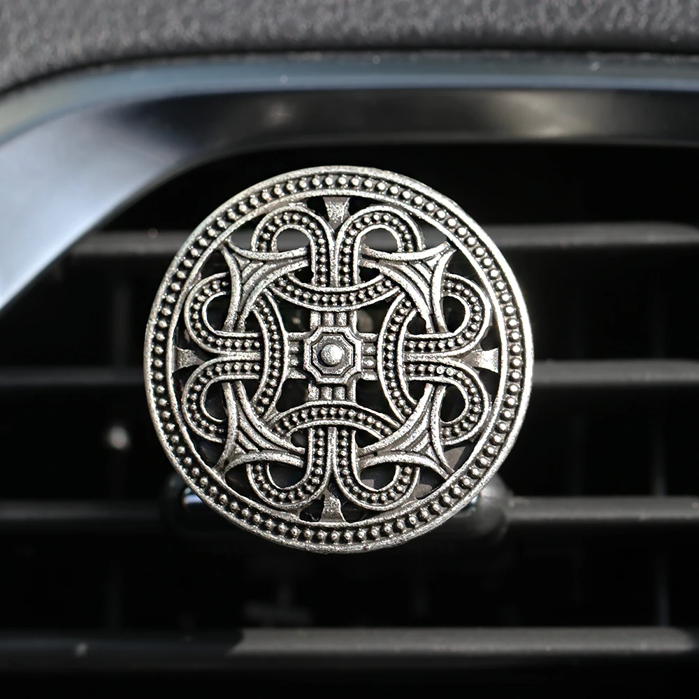 Винтажный Викинги Vigisir узлы большой автомобильный диффузор для эфирных масел медальон для длительного времени ароматерапия с запасными накладками