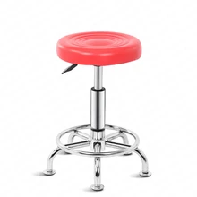 Круглый Барный стул лифт Красота стул домашний PU Сиденье Барный Стул скандинавский кованого железа барный стул с бесшумным вращающимся шкивом/ногой гвозди