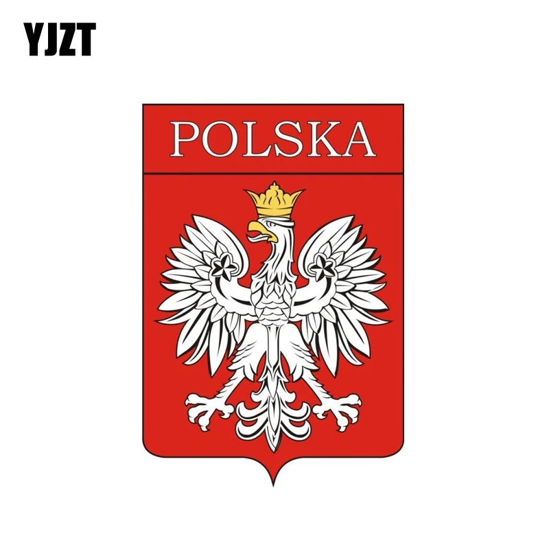 YJZT 8 2 см * 12 креативная отражающая Наклейка для окна polска флаг автомобиля