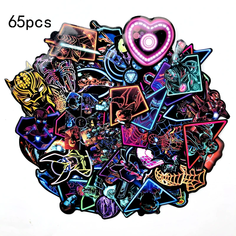 

Neon American Stickers Cartoon Sticker Skateboard Motorcycle Luggage Stickers For Laptop Set Pvc Waterproof Superhero sticker