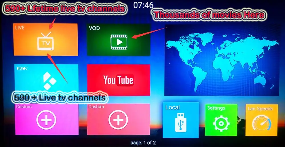 Пожизненный Арабский IP tv Box, без ежемесячной платы, 590+ Прямые ТВ-каналы с VOD фильмы Android tv Box включают африканские турецкие каналы