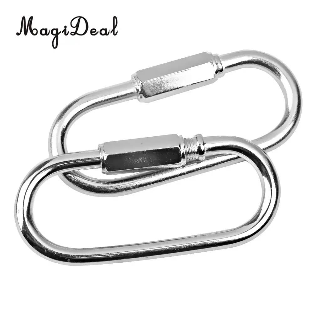 Professional 2Pcs Iron Swing Set Quick Link Clip Snap Hook Swing Connector Outdoor Sport Toys 400KG