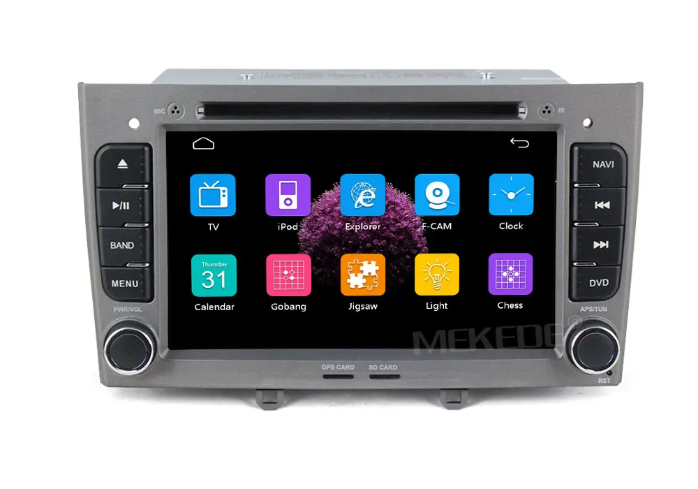 MEKEDE 7 дюймов HD экран автомобильный DVD стерео gps навигация для peugeot 408& 308 gps RDS 3g SWC Радио Стерео 1080P видео