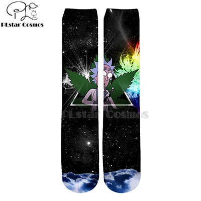 2 Носки Plstar Cosmos Rick and Morty, носки с 3d рисунком, мужские и женские забавные носки с 3D принтом, высококачественные носки с рисунками, dropshopping-5 - Цвет: 2