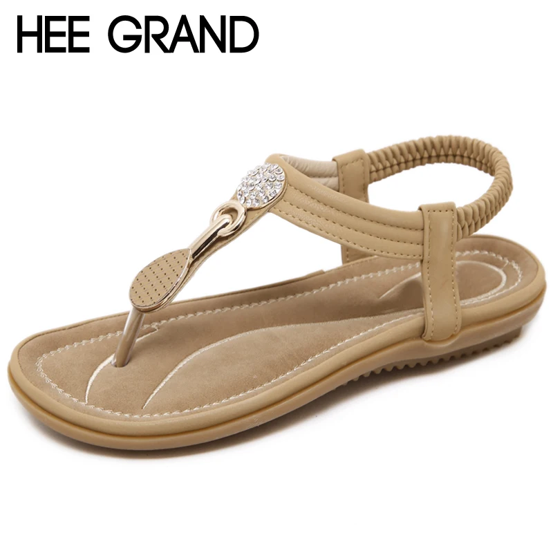 

HEE GRAND Summer Gladiator Sandals 2018 New Platform Flip Flops Flats Casual Slip On Shoes Flat Woman Size 35-42 XWZ4914