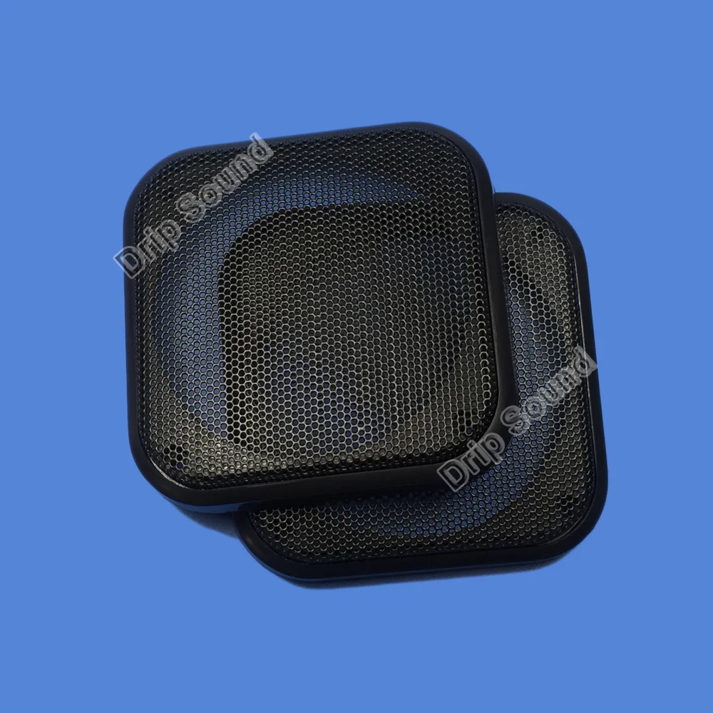

For 4" inch Car Audio Speaker Conversion Net Cover Decorative Circle Metal Mesh Grille Protection 108x108mm #Black+Black