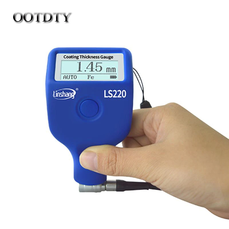 

OOTDTY Paint Coating Thickness Tester 0-2000μm 0.1μm Fe NFe Probe Gauge LS220 for Auto Car dorp shipping