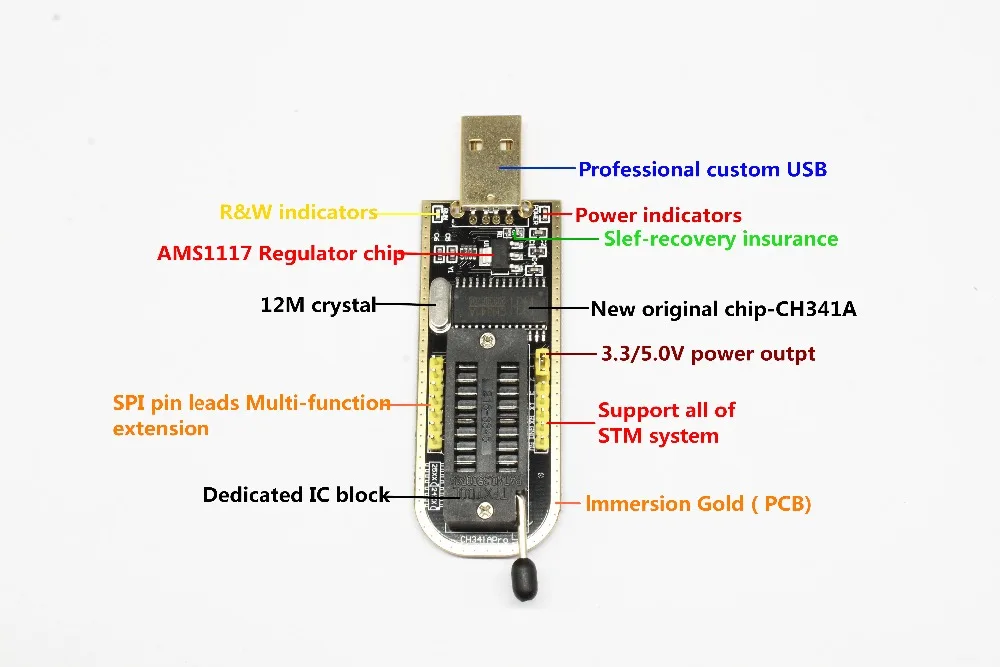 10 шт. CH341A CH341 24 25 серии флэш-память EEPROM BIOS USB программатор с программным обеспечением и Драйвером