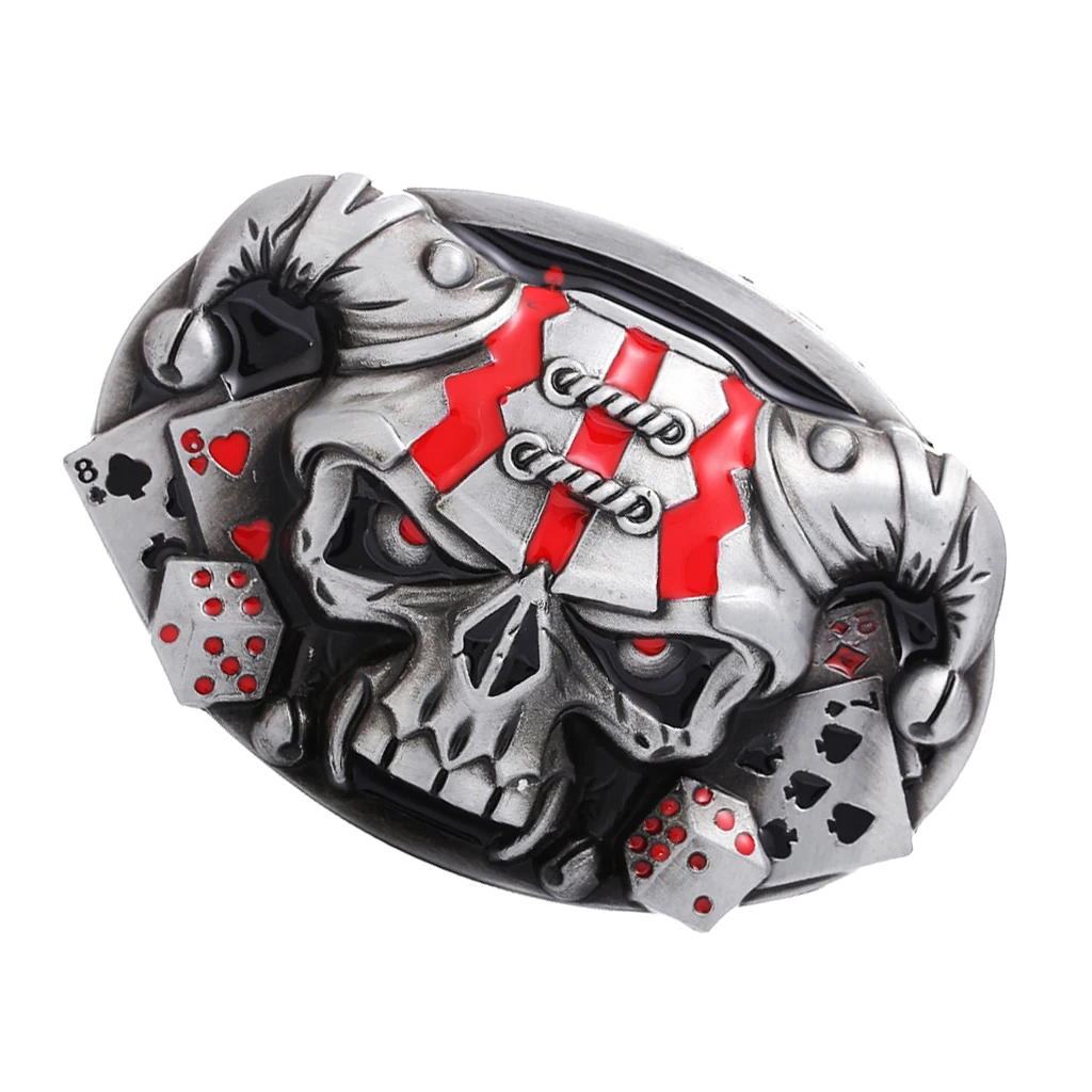 

Fashion Mens Male Punk Rock Metal Goth Evil Devil 3D Skull Head DIY Belt Buckle