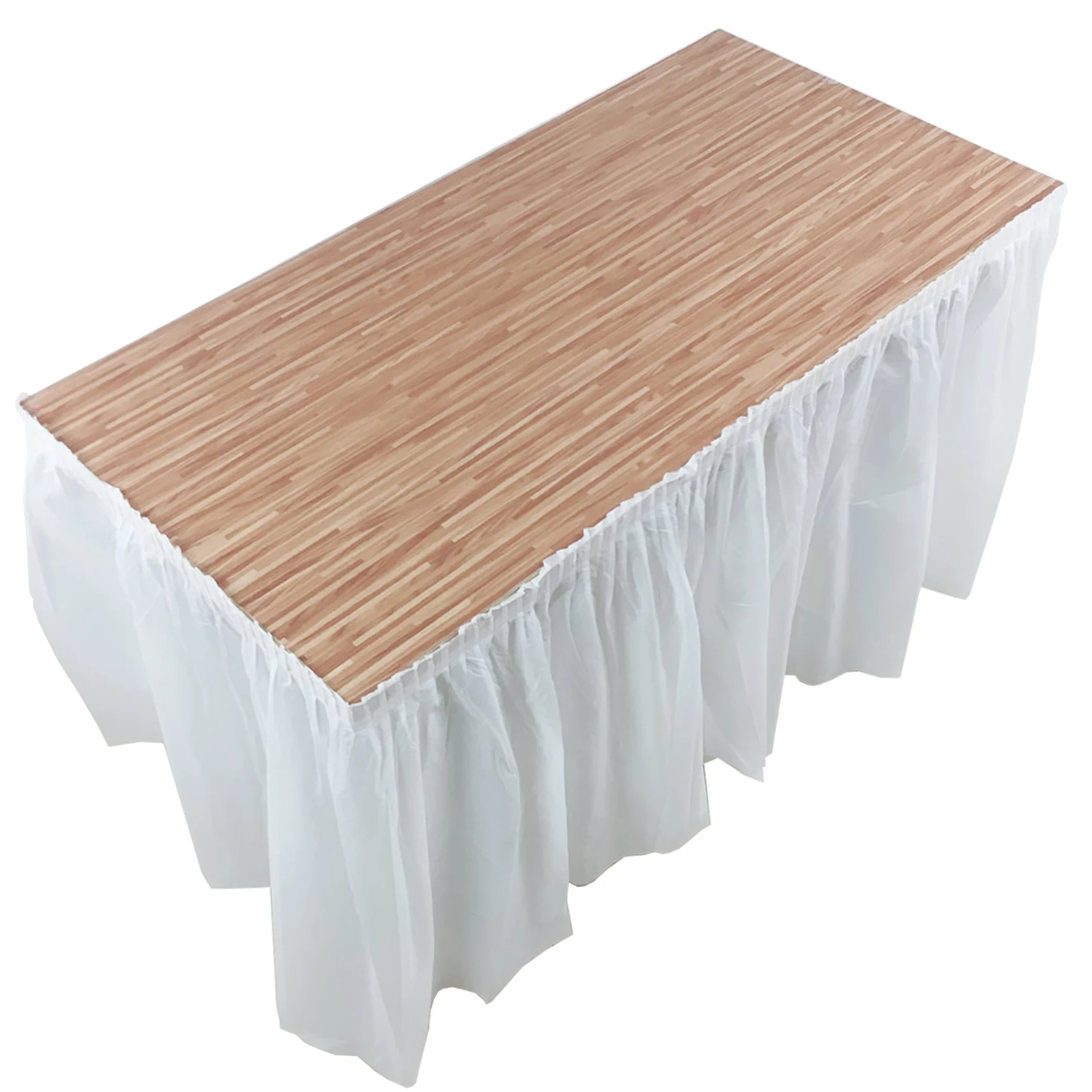 Plastic Table SKirt Cover Tulle Tableware Skirt for Birthday Baby Shower Wedding Home Banquet Party DIY Decoration Home Textile