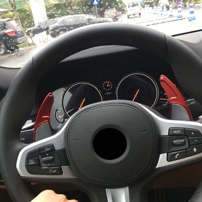 

Car Steering Wheel Shift Paddle Decoration Shifter Extension Trim For BMW 5 Series G30 G38 2018 Aluminum Interior Accessories