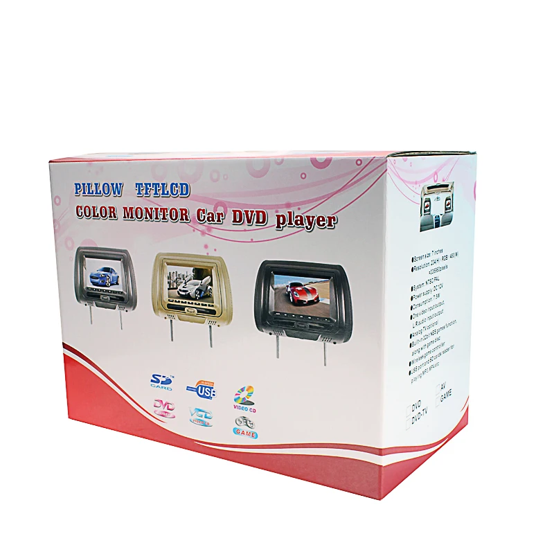 7 inch tft lcd car dvd player headrest monitor