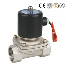 DC24V 1/" BSP Нержавеющая сталь 304 нормально закрытый Соленоидный клапан воды