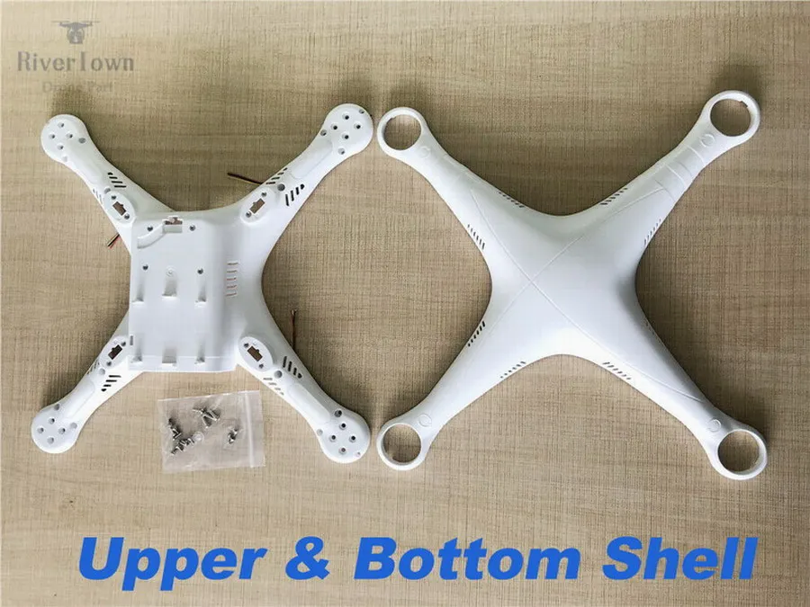 DJI Phantom 3 SE корпус Верхняя Нижняя оболочка шасси для Phontom Special Edition Запчасти для ремонта жилья - Color: upper and bottom
