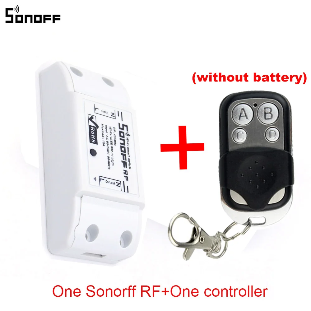 Sonoff RF Wifi беспроводной умный переключатель 433 МГц рч приемник интеллектуальный пульт дистанционного управления Поддержка Google Home Alexa - Комплект: 1RF add 1Controller