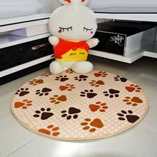 Zeegle коралловый флис ковры для гостиной круглой формы толстый пол ковер спальня половик из пены с эффектом памяти Медленный отскок домашние коврики