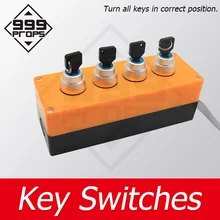 999 реквизит несколько отверстий ключ переключатель реальный комплект для побега найти и повернуть все ключи в правильное положение, чтобы головоломка производство