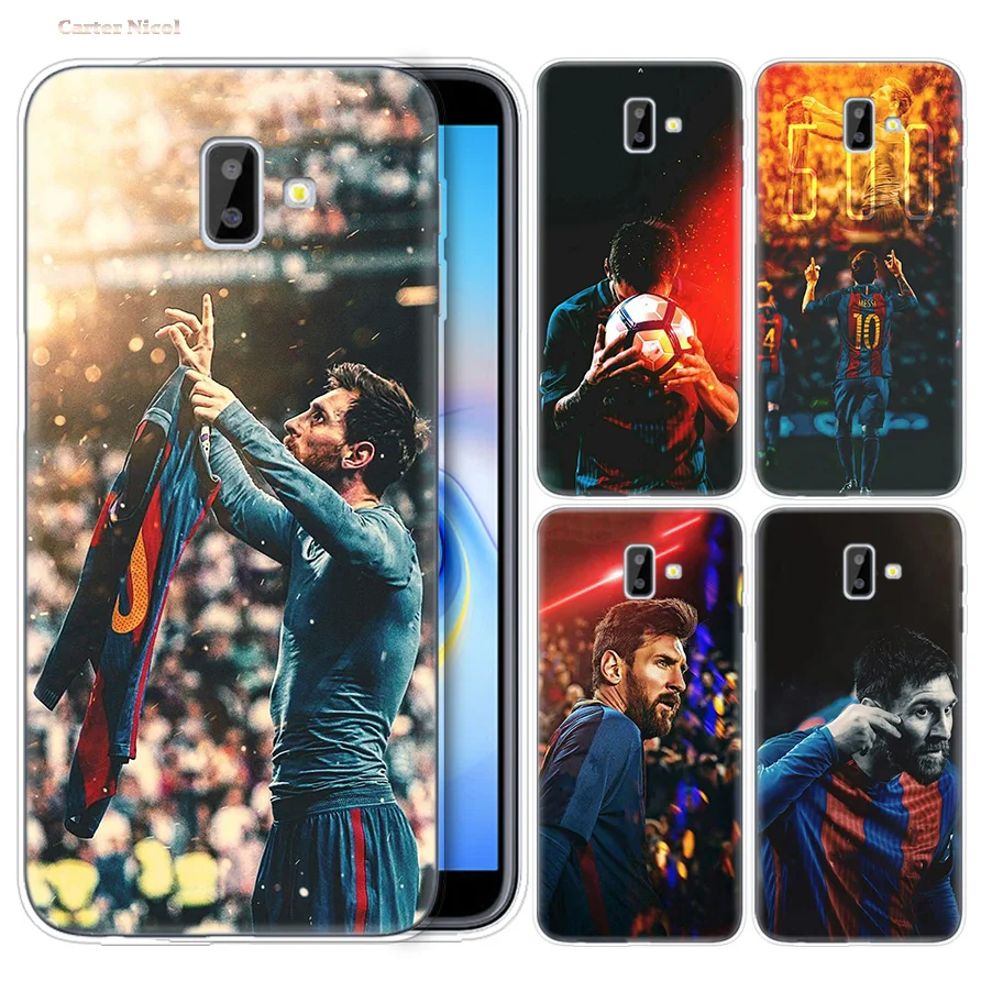 

Cases for Samsung Galaxy J4 J6 S10 Plus A7 A9 2018 Lite Note 9 8 Phone Cover J4+ J6+ Silicone The King Messi 10