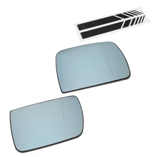 2 Pack Door Wing Mirror Glass Heated Blue Left +Right Driver Passenger Side +2 Line Mirror Stickers for BMW X5 E53 99-06 цена 2 Pack Door Wing Mirror Glass Heated Blue Left +Right Driver Passenger Side +2 Line Mirror Stickers for BMW X5 E53 99-06 цены онлайн