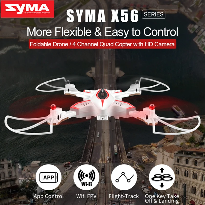

SYMA Original X56W RC Drone Folding Quadrocopter With Wifi Camera Real-time Sharing Flashing Light RC Helicopter Drones Aircraft