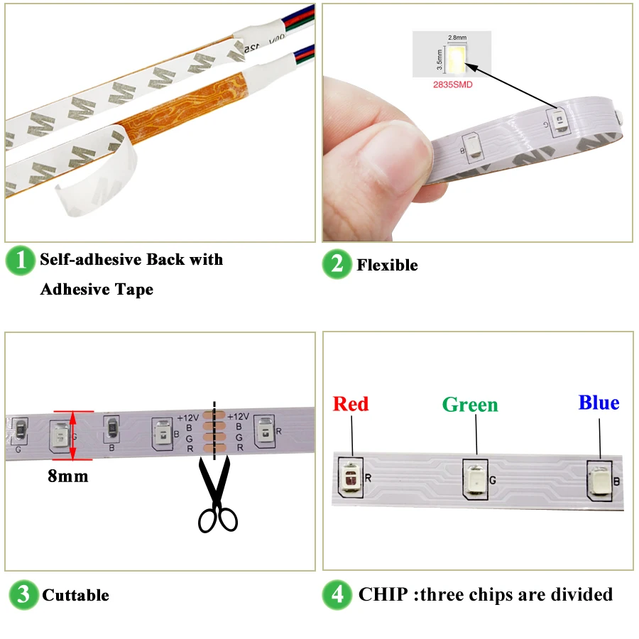 Светодиодный светильник SMD2835 5 м 10 м RGB светодиодный неводонепроницаемый светодиодный светильник 3528 диод tae rgb+ IR 20 клавиш контроллер+ адаптер Комплект IP20