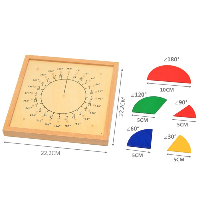 Baby Toys Circular Mathematics Fraction Division Teaching Aids Montessori Board Wooden Toys Child Educational Gift Math Toy