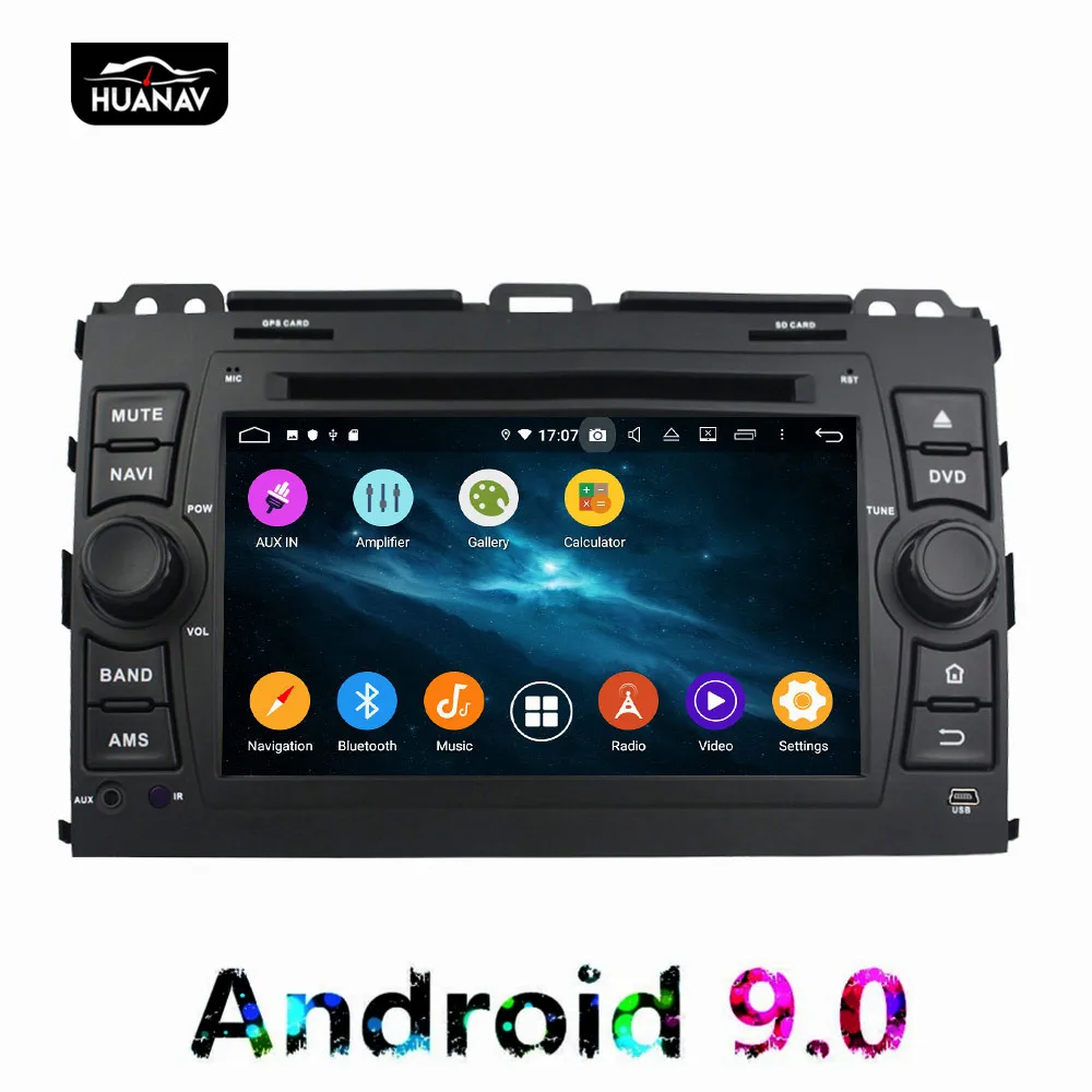 Discount DSP Android 9 Car GPS Navigation Car DVD player for TOYOTA Land Cruiser Prado 2006-2010 auto stereo multimedia player head unit 6