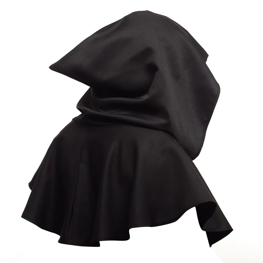 Унисекс Хэллоуин вечерние средневековый плащ стиль ренессанс викторианский Рыцари волшебник Косплей Черный Белый шаль накидка с капюшоном шляпа