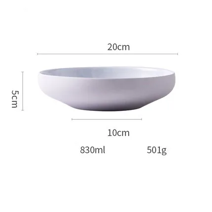 ANTOWALL корейский стиль Бытовая круглая тарелка керамическая 7,8 дюймовая тарелка для супа столовая посуда простая глубокая тарелка в форме шляпы - Цвет: purple