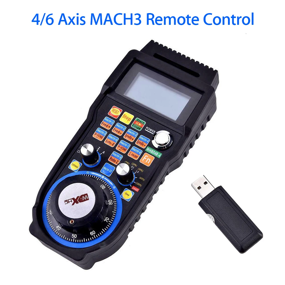 

Aluminum alloy CNC Handwheel Wireless Electronic Handwheel 6-Axes Controller Manual Pulse Generator MPG for CNC MACH3 NEW