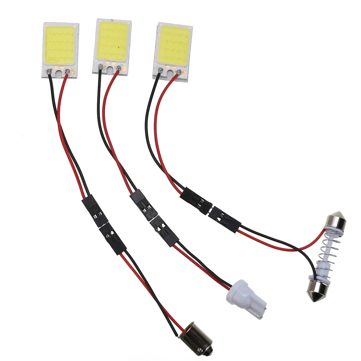 Universal 20pcs/set T10 BA9S COB 18LED 12V Car Interior Panel Dome Reading Light Festoon Bulb Set