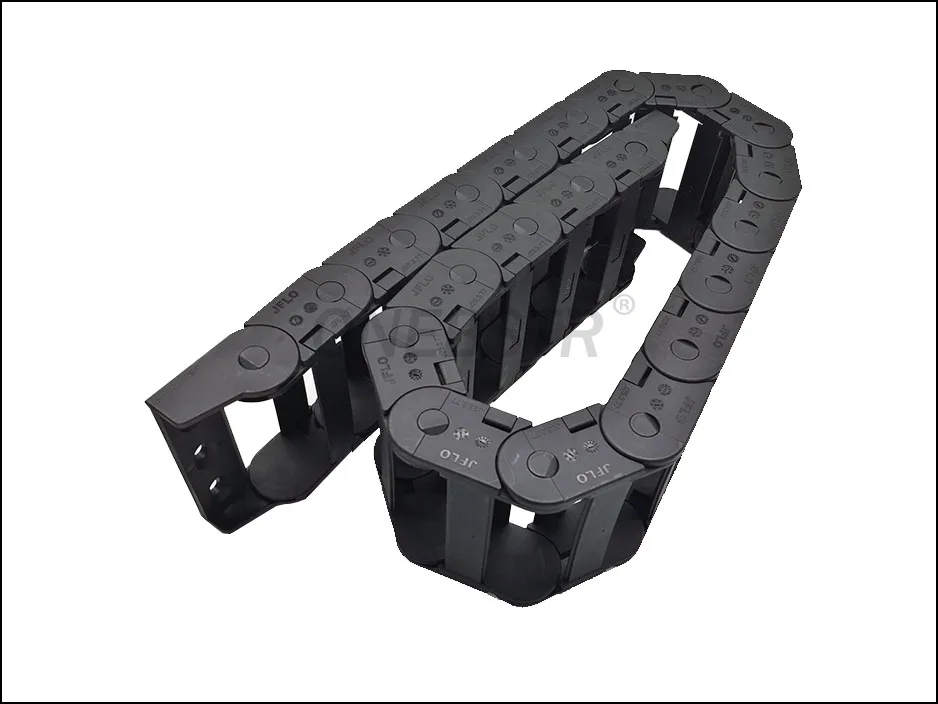 JFLO 25x77mm 1 Meter Wire Carrier cable Drag Chain Connection Interior Opening Protection Towline  with end Joints Tanks chain 7