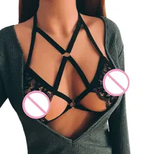 Пикантные проводов белье корсет с эффектом пуш-ап Топ Сексуальная кружевная полая из эластичная клетка бюстгальтер повязки бюстье на бретелях женское белье A20